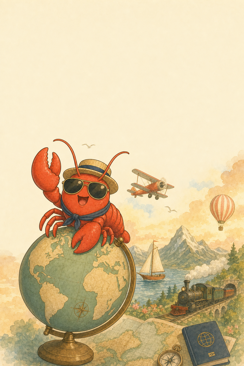 Tripping Claws — chibi lobster ready for an adventure